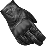 premium leather men's protective hard knuckle motorcycle gloves: gel padded palm, cruiser street biker gloves logo