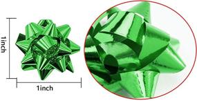 img 3 attached to 🎁 Iceyyyy 200 Pieces Mini Christmas Bows - 1-Inch Metallic Star Mini Gift Bow Mini Christmas Self Adhesive Bows for Gifts Wrapping Holiday Presents (Green)