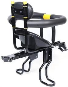 img 2 attached to 🚲 DIFU Детское велокресло: Велосипедное сиденье для ребенка с передней установкой и поручнем - Безопасность малыша, легкая установка и снятие - Интерактивное, продается в США.
