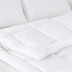 img 3 attached to 🛏️ Furinno Angeland Microplush Mattress Topper: Ultra Soft King Size in White