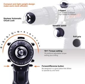 img 2 attached to 🔋 Enhanced Electric Cordless Drill Batteries