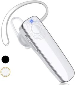 img 4 attached to 🎧 New bee V5.0 HD Stereo Ultralight Bluetooth Earpiece: 12Hrs Talktime, Wireless Handsfree Headset with Microphone for iPhone & Android - Ideal for Businessmen & Truck Drivers (White)