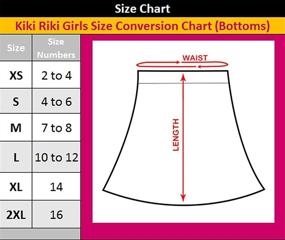 img 2 attached to 👗 Kiki Riki Girls Cotton Line Skirts & Skorts for Girls' Clothing