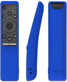 img 3 attached to SIKAI Silicone Protective Case For Samsung BN59-01312A Smart TV Remote Shockproof Skin-Friendly Anti-Slip Battery Cover For Samsung QLED 8K TV OneRemote Anti-Lost With Remote Loop (B-Blue)