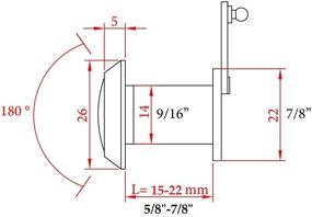 img 1 attached to Oil Rubbed Bronze Door Viewer - Peephole for Slim Panel Doors: 5/8&#34;, 3/4&#34;, 7/8&#34; Panel Thickness