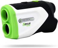 precision pro nexus slope golf rangefinder - laser range finder w/ slope, 6x magnification, flag lock, clear view - golfing accessory with 400 yard range & pro case logo