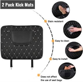 img 1 attached to 🚗 Big Ant Car Seat Covers 4 Pack Set - Complete Protection Bundle for Car Truck Van and SUV - Kick Mats, Seat Cushion Pads, Leather Kick Mat, Non-Slip Bottom