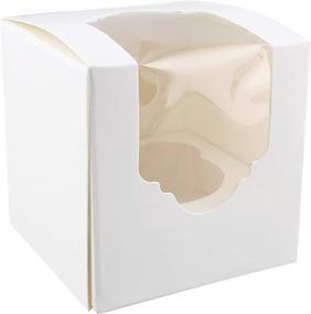 img 2 attached to 🧁 Spec101 Mini Cupcake Holders - 50 Pk Individual Cupcake Boxes with Inserts, 2.5 Inch To Go Cupcake Containers, White - Convenient and Stylish Packaging Solution for Mini Cupcakes!