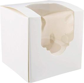 img 4 attached to 🧁 Spec101 Mini Cupcake Holders - 50 Pk Individual Cupcake Boxes with Inserts, 2.5 Inch To Go Cupcake Containers, White - Convenient and Stylish Packaging Solution for Mini Cupcakes!