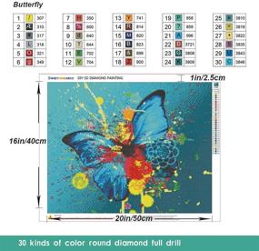 img 3 attached to SWEETHOMEDECO Diamond Painting Drill Butterfly