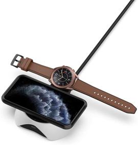 img 4 attached to 🔌 Зарядное утройство Heyven 3 в 1: Быстрая зарядка для Galaxy Watch 4/3/Active 1/2, все телефоны с поддержкой Qi, быстрая зарядка Type C, белый