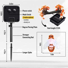 img 3 attached to 🐝 AOPMET Solar Bee String Lights: 30 LED Fairy Lights for Outdoor Garden Decor - 2-Pack