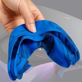 img 1 attached to 👁️ Enhance Your Oculus Quest Experience with Devansi VR Eye Silicone Cover - Sweatproof, Lightproof & Anti Light Leakage in Blue Camouflage Design