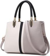 nevenka women's leather top handle bags: stylish purses and handbags for elegant totes and satchel shoulder bags logo