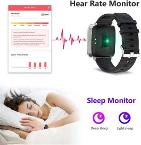 img 2 attached to 🌊 IP68 Waterproof Smartwatch: Track Blood Pressure, Heart Rate, Fitness & Sleep for Men and Women - Compatible with iOS/Android Phones (Silver)