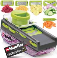 🥕 mueller v-pro mandoline slicer - premium quality adjustable vegetable slicer with five blades, ideal for fruits and vegetables - cutter, shredder, veggie slicer logo