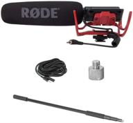 улучшите запись звука с микрофоном rode videomic - в комплекте с креплением rycote lyre, штативной удлинительной штангой, адаптером-винтом и кабелем-удлинителем. логотип