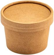 🍦 coppetta lids: 200 leak-resistant lids for 4 ounce ice cream cups - must-have kraft paper lids for hot and cold treats - cups sold separately logo