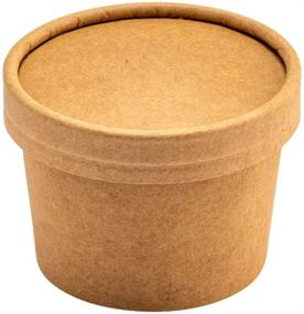 img 2 attached to 🍦 Coppetta Lids: 200 Leak-Resistant Lids for 4 Ounce Ice Cream Cups - Must-Have Kraft Paper Lids for Hot and Cold Treats - Cups Sold Separately