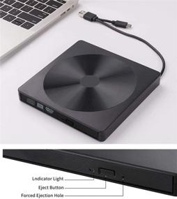 img 1 attached to High-Speed External CD DVD Drive for Laptop PC - USB C Type-C USB 3.0 Combo Burner (Black)