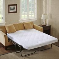 🛏️ sleep philosophy waterproof sofa bed mattress protection pad + scotchgard moisture management - hypoallergenic microfiber - queen size, white logo