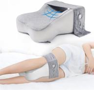 🌙 anzhixiu gray semicircle real knee pillow for side sleepers - comfort & support for knees, promotes quality sleep with round leg pillows for sleeping logo