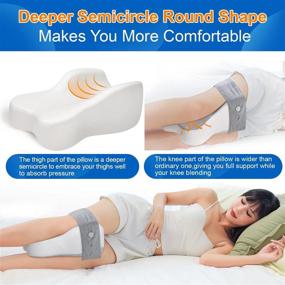 img 3 attached to 🌙 anzhixiu Gray Semicircle Real Knee Pillow for Side Sleepers - Comfort & Support for Knees, Promotes Quality Sleep with Round Leg Pillows for Sleeping