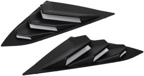 img 2 attached to 🏎️ Enhance Your Honda Civic Sedan Styling with iJDMTOY Black Finish Racing Style Rear Side Window Scoop Air Vent/Louver Shades (2016-21 Model Compatible)