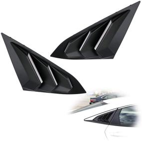 img 4 attached to 🏎️ Enhance Your Honda Civic Sedan Styling with iJDMTOY Black Finish Racing Style Rear Side Window Scoop Air Vent/Louver Shades (2016-21 Model Compatible)