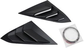 img 3 attached to 🏎️ Enhance Your Honda Civic Sedan Styling with iJDMTOY Black Finish Racing Style Rear Side Window Scoop Air Vent/Louver Shades (2016-21 Model Compatible)