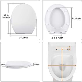 img 3 attached to Himimi Non Slip Plastic Toilet Seat: Enhanced Safety and Standard Size