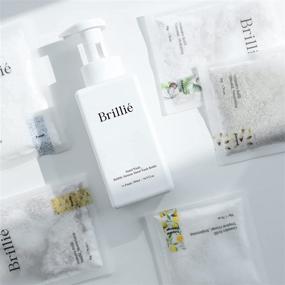 img 2 attached to 🧼 Brillie Bubble Mousse | Reusable Refillable Hand Wash | Powder Soap with Dispenser | Rich and Creamy Lather | Vanilla, Coconut, Orange, Aloe Vera, Almond | Nourishing Hydrating Hand Wash Packs (Set of 8)