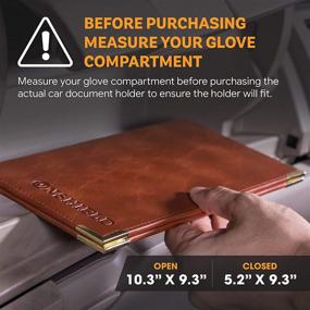 img 2 attached to 🚗 Premium PU Leather Car Insurance and Registration Holder: Water Resistant, Magnetic Closure Wallet, Seven Pocket Paperwork Organizer