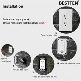 img 2 attached to 🏡 Enhance Your Home with BESTTEN Receptacle Decorative Non Tamper Resistant Residential Outlet