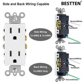 img 1 attached to 🏡 Enhance Your Home with BESTTEN Receptacle Decorative Non Tamper Resistant Residential Outlet