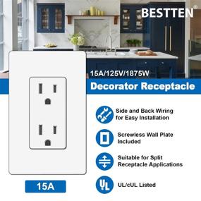 img 3 attached to 🏡 Enhance Your Home with BESTTEN Receptacle Decorative Non Tamper Resistant Residential Outlet