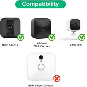 img 3 attached to Enhance Surveillance with 2Pack Adjustable Security Wall Mount Bracket for All-New Blink Outdoor, Blink XT / XT2, Blink Mini - Black