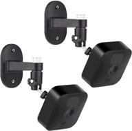 enhance surveillance with 2pack adjustable security wall mount bracket for all-new blink outdoor, blink xt / xt2, blink mini - black logo