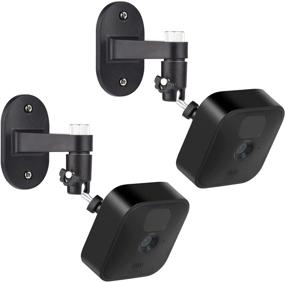 img 4 attached to Enhance Surveillance with 2Pack Adjustable Security Wall Mount Bracket for All-New Blink Outdoor, Blink XT / XT2, Blink Mini - Black