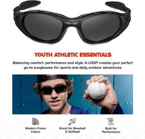 img 3 attached to 🕶️ Protective Wrap Around Polarized Sunglasses for Active Youth: Age 8-16 Baseball Boys Kids Teens - UV400 Glasses