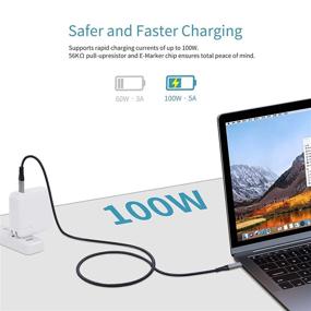 img 2 attached to 🔌 1FT USB C to USB C Cable Up to 10Gbps Data Transfer - LDLrui USB C 3.1 Gen 2 Cable Supports 100W Charging, 4K Video Output Monitor, for MacBook Pro, Galaxy S21, iPad Pro, Samsung T7 SSD, and More