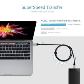 img 3 attached to 🔌 1FT USB C to USB C Cable Up to 10Gbps Data Transfer - LDLrui USB C 3.1 Gen 2 Cable Supports 100W Charging, 4K Video Output Monitor, for MacBook Pro, Galaxy S21, iPad Pro, Samsung T7 SSD, and More