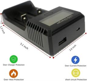 img 3 attached to 🔋 Versatile 18650 Charger: Smart 2 Bay Li-ion Battery Charger for Multiple Rechargeable Batteries - USB Charger with Universal LCD for 26650, 18500, 17335 & More - Ideal for Flashlights, Headlamps, and Electronics