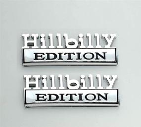 img 4 attached to HILLBILLY Nameplate Compatible Silverado Chevrolet