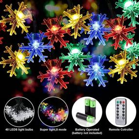img 3 attached to Christmas Snowflake Waterproof Twinkling Multicolor