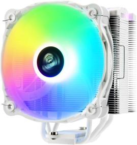 img 3 attached to 💨 Enermax ETS-F40 RGB Автоматический охладитель ЦПУ, AM4/LGA 1700/1200/1151, 4 тепловые трубки, 140 мм вентилятор, 200Вт+ TDP, 5В 3-PIN ARGB, белый