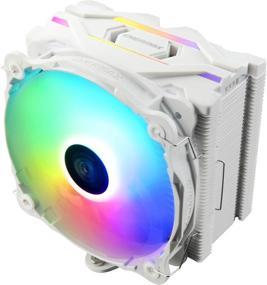 img 4 attached to 💨 Enermax ETS-F40 RGB Автоматический охладитель ЦПУ, AM4/LGA 1700/1200/1151, 4 тепловые трубки, 140 мм вентилятор, 200Вт+ TDP, 5В 3-PIN ARGB, белый