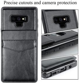 img 1 attached to 📱 Premium Leather Wallet Case for Samsung Galaxy Note 9 - Black | Shockproof, Anti-Scratch, Credit Card Slots | LakiBeibi