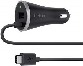 img 2 attached to 🔌 Optimized Belkin USB-C Car Charger with Integrated USB-C Cable (4ft/1.2m / 15 Watt) for Samsung Galaxy S10, S10+, S10e, Google Pixel 3, Nintendo Switch and Additional Devices