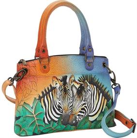 img 3 attached to Exquisite Dragonfly Glass Painting on Anna by Anuschka Small Satchel